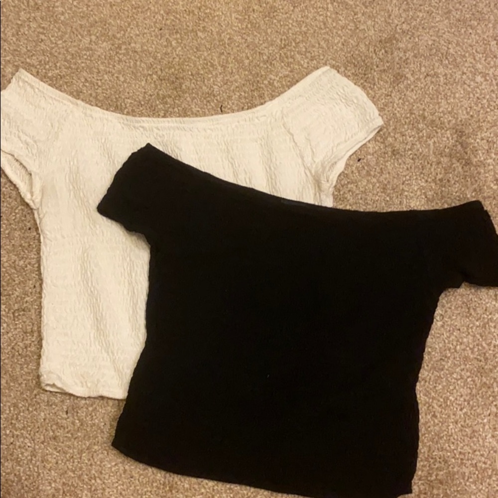 Brandy Melville Smocked Off the Shoulder Top